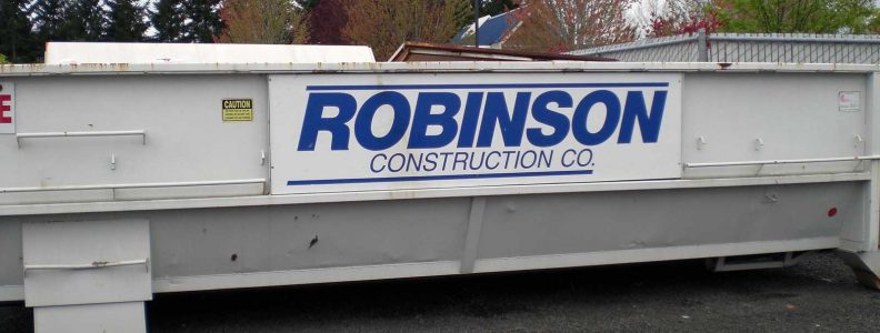 Robinson Dumpster Decal Logo  1