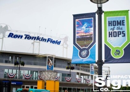 Hillsboro Hops Parking Lot Boulevard BannersISC Hillsboro Hops Parking Lot Boulevard BannersISC